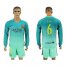 Barcelona #6 Xavi Sec Away Long Sleeves Soccer Club Jersey