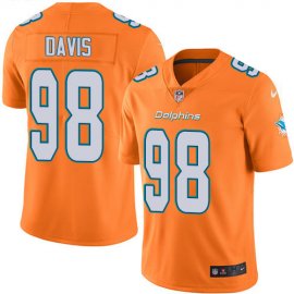 Nike Miami Dolphins #98 Raekwon Davis Orange Green Youth Stitched NFL Limited Rush Jersey