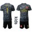 Arsenal #1 Leno Black Goalkeeper Kid Soccer Club Jersey