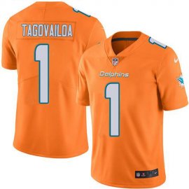 Nike Miami Dolphins #1 Tua Tagovailoa Orange Green Youth Stitched NFL Limited Rush Jersey