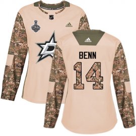 Adidas Dallas Stars #14 Jamie Benn Camo Authentic 2017 Veterans Day Womens 2020 Stanley Cup Final Stitched NHL Jersey