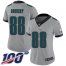 Nike Philadelphia Eagles #88 Dallas Goedert Silver Womens Stitched NFL Limited Inverted Legend 100th Season Jersey