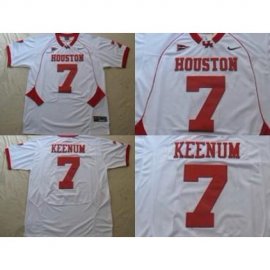 Houston Cougars 7 Case Keenum White NCAA Football Jersey