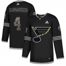 Adidas St. Louis Blues #4 Carl Gunnarsson Black Authentic Classic Stitched NHL Jersey