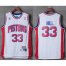 Detroit Pistons #33 Grant Hill White Hardwood Classics Stitched NBA Jersey