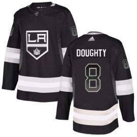 Adidas Los Angeles Kings #8 Drew Doughty Black Home Authentic Drift Fashion Stitched NHL Jersey