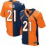 Nike Denver Broncos #21 Aqib Talib Orange/Navy Blue Mens Stitched NFL Elite Split Jersey