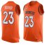 Nike Denver Broncos #23 Devontae Booker Orange Team Color Mens Stitched NFL Limited Tank Top Jersey