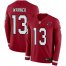 Nike Arizona Cardinals #13 Kurt Warner Red Team Color Mens Stitched NFL Limited Therma Long Sleeve Jersey