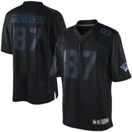 Nike New England Patriots #87 Rob Gronkowski Black Mens Stitched NFL Impact Limited Jersey