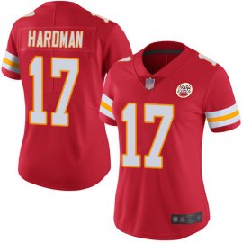 Nike Kansas City Chiefs #17 Mecole Hardman Red Team Color Womens Stitched NFL Vapor Untouchable Limited Jersey