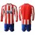 Atletico Madrid Blank Home Long Sleeves Soccer Club Jersey