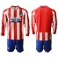 Atletico Madrid Blank Home Long Sleeves Soccer Club Jersey