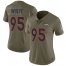 Nike Denver Broncos #95 Derek Wolfe Olive Womens Stitched NFL Limited 2017 Salute to Service Jersey