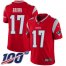 Nike New England Patriots #17 Antonio Brown Red Mens Stitched NFL Limited Inverted Legend 100th Season Jersey