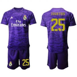 Real Madrid #25 Courtois Purple Goalkeeper Soccer Club Jersey