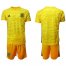 Spain Blank Yellow Goalkeeper Soccer Country Jersey