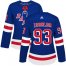 Adidas New York Rangers #93 Mika Zibanejad Royal Blue Home Authentic Womens Stitched NHL Jersey