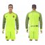 Barcelona Blank Shiny Green Goalkeeper Long Sleeves Soccer Club Jersey