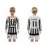Juventus #11 Coman Home Long Sleeves Kid Soccer Club Jersey
