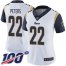 Nike Los Angeles Rams #22 Marcus Peters White Womens Stitched NFL 100th Season Vapor Limited Jersey