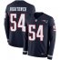 Nike New England Patriots #54 Donta Hightower Navy Blue Team Color Mens Stitched NFL Limited Therma Long Sleeve Jersey