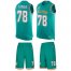 Nike Miami Dolphins #78 Laremy Tunsil Aqua Green Team Color Mens Stitched NFL Limited Tank Top Suit Jersey