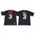Bulldogs #3 Zamir White Black Limited Stitched College Jersey