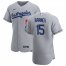 Los Angeles Dodgers #15 Austin Barnes Mens Nike Gray Road 2020 Authentic Team MLB Jersey