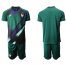 France Blank Green Goalkeeper Soccer Country Jersey