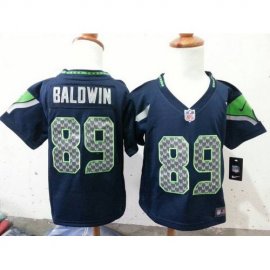 Toddler Nike Seattle Seahawks #89 Doug Baldwin Steel Blue Team Color Stitched NFL Elite Jersey