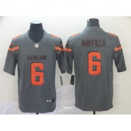 Nike Cleveland Browns #6 Baker Mayfield Gray Mens Stitched NFL Limited Inverted Legend Jersey