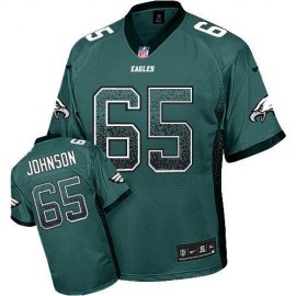 Nike Philadelphia Eagles #65 Lane Johnson Midnight Green Team Color Mens Stitched NFL Elite Drift Fashion Jersey