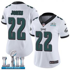 Nike Philadelphia Eagles #22 Sidney Jones White Super Bowl LII Womens Stitched NFL Vapor Untouchable Limited Jersey
