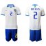 Brazil #2 Dani Alves White Soccer Country Jersey