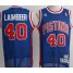 Detroit Pistons 40 Bill Laimbeer Blue Throwback M&N NBA Jersey Cheap