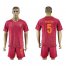Roma #5 Castan Red Home Soccer Club Jersey