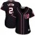 Washington Nationals #2 Adam Eaton Navy Blue Alternate 2019 World Series Champions Womens Stitched MLB Jersey