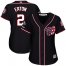 Washington Nationals #2 Adam Eaton Navy Blue Alternate 2019 World Series Champions Womens Stitched MLB Jersey