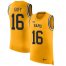 Nike Los Angeles Rams #16 Jared Goff Gold Mens Stitched NFL Limited Rush Tank Top Jersey