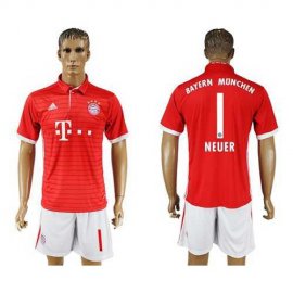 Bayern Munchen #1 Neuer Home Soccer Club Jersey