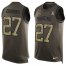 Nike Baltimore Ravens #27 J.K. Dobbins Green Mens Stitched NFL Limited Salute To Service Tank Top Jersey