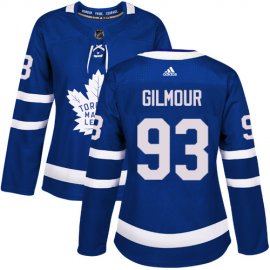 Adidas Toronto Maple Leafs #93 Doug Gilmour Blue Home Authentic Womens Stitched NHL Jersey