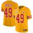 Nike Kansas City Chiefs #49 Daniel Sorensen Gold Youth Super Bowl LV Bound Stitched NFL Limited Inverted Legend Jersey