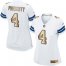 Nike Dallas Cowboys #4 Dak Prescott White Womens Stitched NFL Elite Gold Jersey