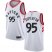 Raptors #95 Superfan White Basketball Swingman Association Edition Jersey
