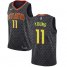 Mens Nike Atlanta Hawks #11 Trae Young Black NBA Swingman Icon Edition Jersey