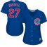 Chicago Cubs #27 Addison Russell Blue Alternate Womens Stitched MLB Jersey