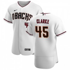 Arizona Diamondbacks #45 Taylor Clarke Mens Nike White Crimson Authentic Home Team MLB Jersey