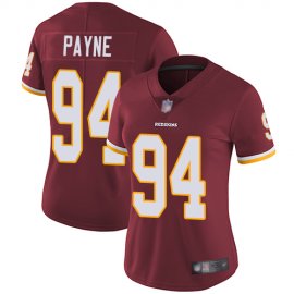 Nike Washington Football Team #94 DaRon Payne Burgundy Red Team Color Womens Stitched NFL Vapor Untouchable Limited Jersey
